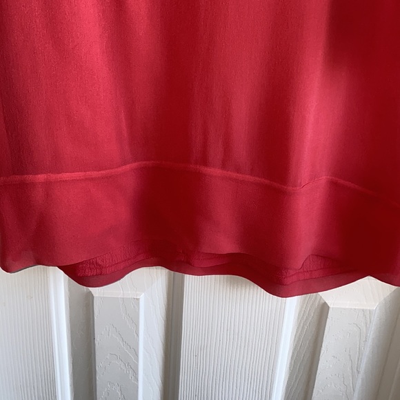 NWT French Connection Bex Beaded Coral Silk Long Sleeve Dress - size 6 - Picture 7 of 14